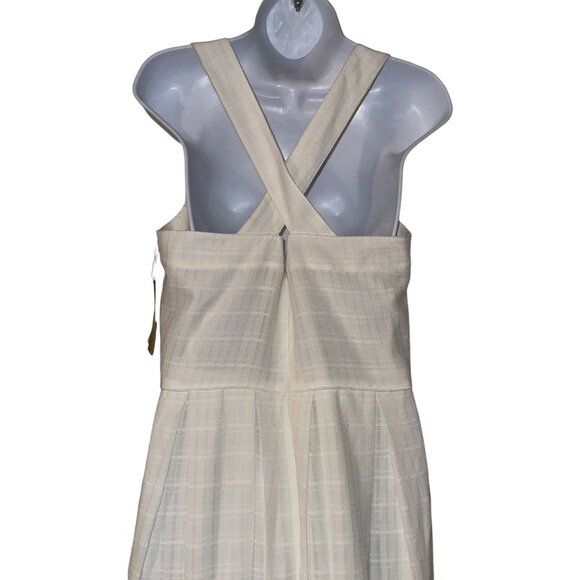 NWT Cremieux Cream Tank Pleated Dress Womens 10 Summer Wedding Party Work - Picture 7 of 10